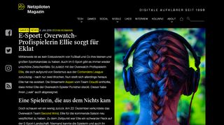 
                            8. E-Sport: Overwatch-Profispielerin Ellie sorgt für Eklat - Netzpiloten.de