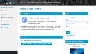 
                            10. e-TCMRJ - Portal do TCMRJ - Login