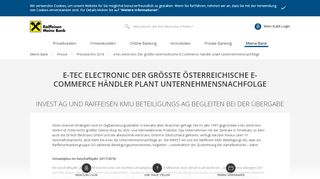 
                            4. e-tec electronic Der größte österreichische E-Commerce Händler plant ...