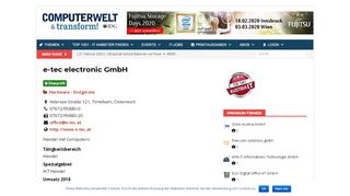 
                            11. e-tec electronic GmbH - Computerwelt