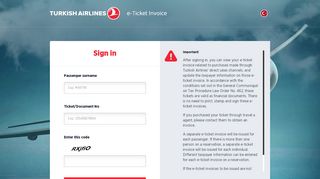 
                            6. e-Ticket & Invoice - Turkish Airlines