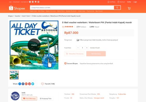
                            4. E-tiket voucher waterbom / Waterboom PIK (Pantai Indah Kapuk ...