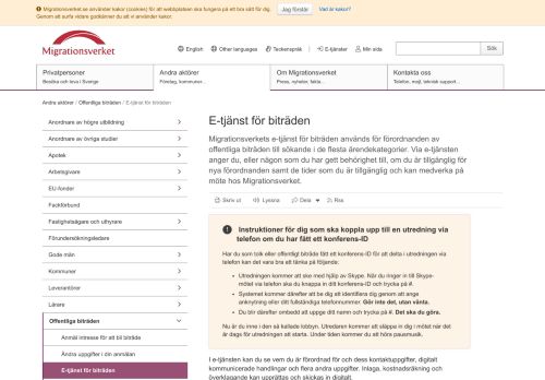 
                            10. E-tjänst för biträden - Migrationsverket