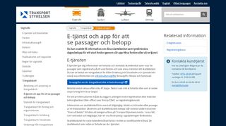 
                            1. E-tjänst och app för att se passager och belopp - Transportstyrelsen