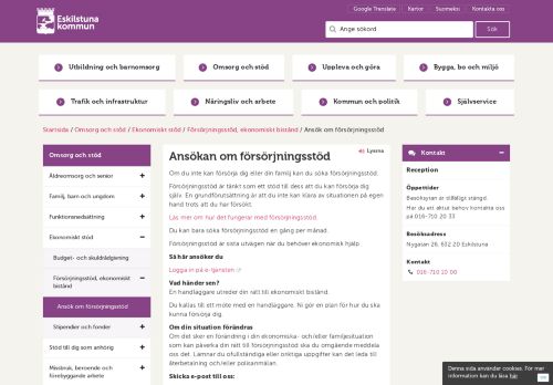 
                            8. E-tjänsten för dig med ekonomiskt bistånd - Eskilstuna kommun