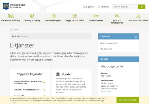 
                            3. E-tjänster - Kristianstads kommun