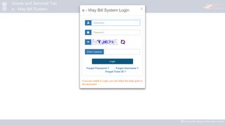 
                            1. e - Way Bill System Login