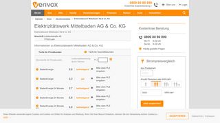
                            9. E-Werk Mittelbaden: Strompreise im Überblick - Verivox
