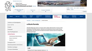 
                            2. e-Work-Permits - Amt für Wirtschaft und Arbeit - Kanton Zürich
