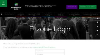 
                            9. E-zone login - eCommerce Expo Asia 2018