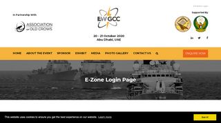 
                            5. E-Zone Login Page - Electronic Warfare GCC 2018