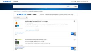 
                            13. E1200 and Tomato/DD-WRT firmware? - Linksys Community