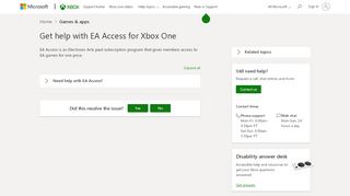 
                            4. EA Access for Xbox One Troubleshooting | EA Access Help
