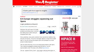 
                            10. EA Europe struggles squeezing out Spore • The Register