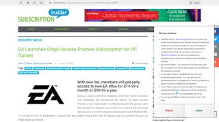
                            9. EA Launches Origin Access Premier Subscription for PC Games ...