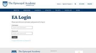 
                            11. EA Login - Episcopal Academy, The