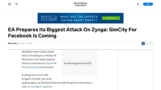 
                            13. EA Prepares Its Biggest Attack On Zynga: SimCity For Facebook Is ...