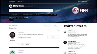 
                            5. EA servers are down fifa13 - Answer HQ