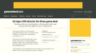 
                            10. EA signs 300 director for three game deal | GamesIndustry.biz