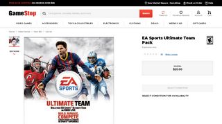 
                            8. EA Sports Ultimate Team ... Xbox 360 $20 - GameStop