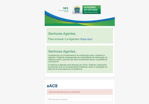 
                            1. eACS - Agente Comunitário de Saúde - Secretaria de Estado de Saúde