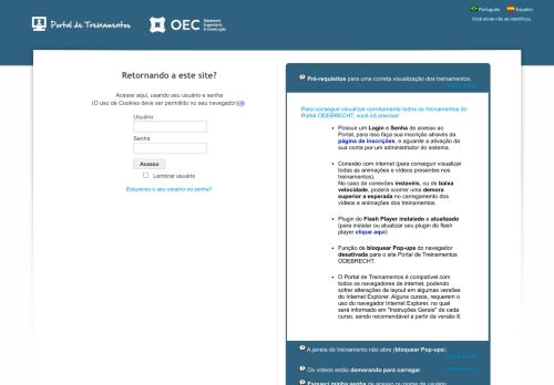 
                            2. EAD ODEBRECHT: Acesso ao site - Portal Odebrecht