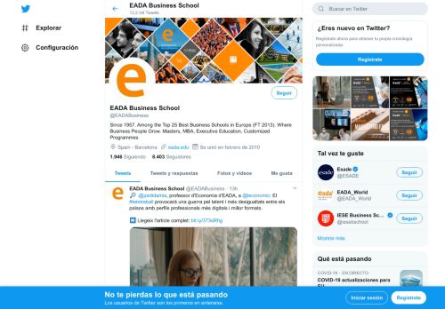 
                            10. EADA Business School (@EADABusiness) | Twitter