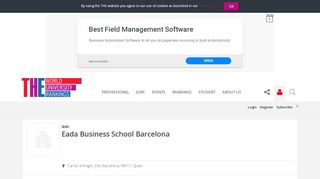 
                            11. Eada Business School Barcelona World University Rankings | THE