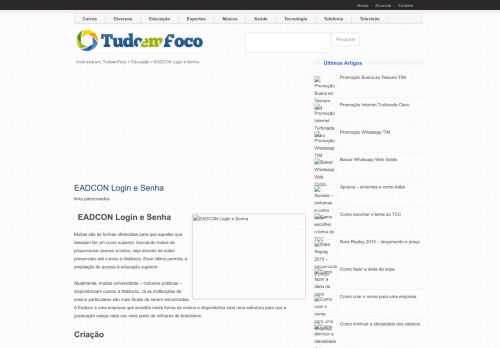 
                            4. EADCON Login e Senha - TudoemFoco