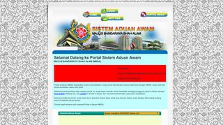 
                            11. eAduan Majlis Bandaraya Shah Alam :: Selamat Datang ... - MBSA