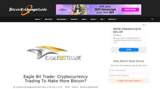 
                            7. Eagle Bit Trade Review: Cryptocurrency Trading To Make More Bitcoin?