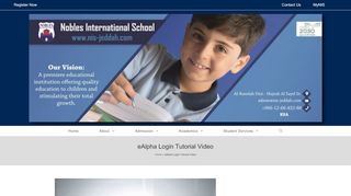 
                            2. eAlpha Login Tutorial Video – Nobles International School