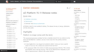 
                            6. Earlier releases - eZ Platform Developer Documentation