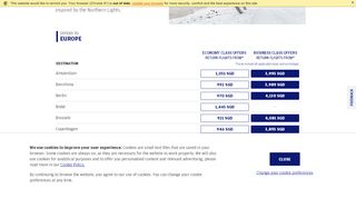 
                            10. Early bird flight offers to Europe | Finnair