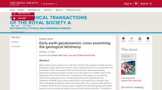 
                            12. Early earth geodynamics: cross examining the geological testimony ...