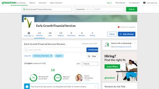 
                            8. Early Growth Financial Services Reviews | Glassdoor
