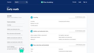 
                            12. Early Math | Khan Academy