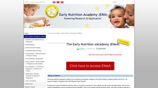 
                            3. Early Nutrition Academy: Early Nutrition eAcademy (ENeA)