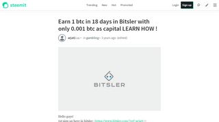 
                            9. Earn 1 btc in 18 days in Bitsler with only 0.001 btc as capital LEARN ...