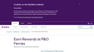 
                            10. Earn 1% Rewards at P&O Ferries | MyRewards NatWest