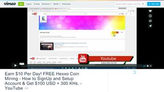 
                            5. Earn $10 Per Day! FREE Hexxo Coin Mining - How to SignUp and ...
