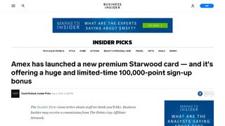 
                            9. Earn 100,000 points on new SPG Amex Luxury Card until October 31 ...