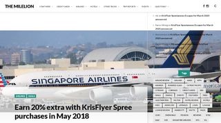 
                            12. Earn 20% extra with KrisFlyer Spree purchases in May 2018 – The ...