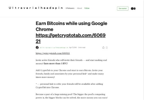 
                            10. Earn Bitcoins while using Google Chrome https:/ ...