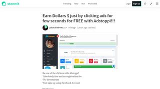 
                            5. Earn Dollars $ just by clicking ads for few seconds for FREE with ...