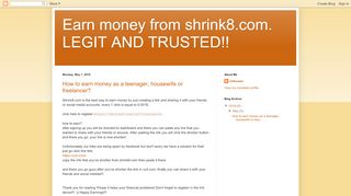 
                            2. Earn money from shrink8.com. LEGIT AND TRUSTED!!