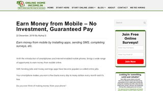 
                            6. Earn money from SMS sending jobs, earn money from mobile