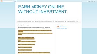 
                            10. Earn money online from Getbuxtoday in India