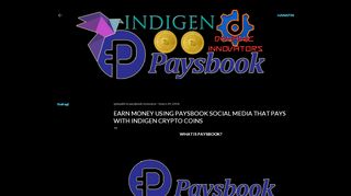 
                            6. Earn MONEY using Paysbook Social Media that Pays with Indigen ...