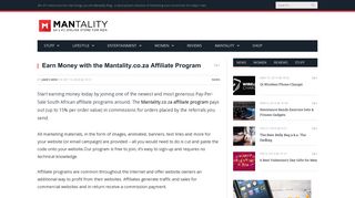 
                            5. Earn Money with the Mantality.co.za Affiliate Program - Manist